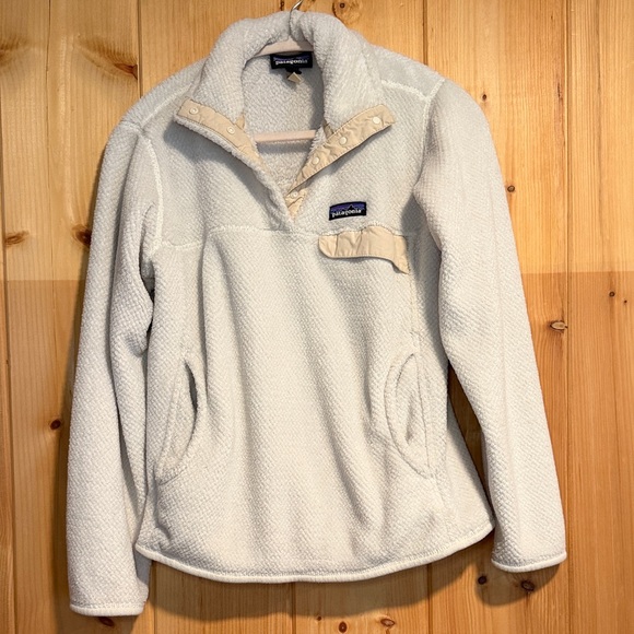 Patagonia Jackets & Blazers - Patagonia Cream Snap-Button Fleece Pullover